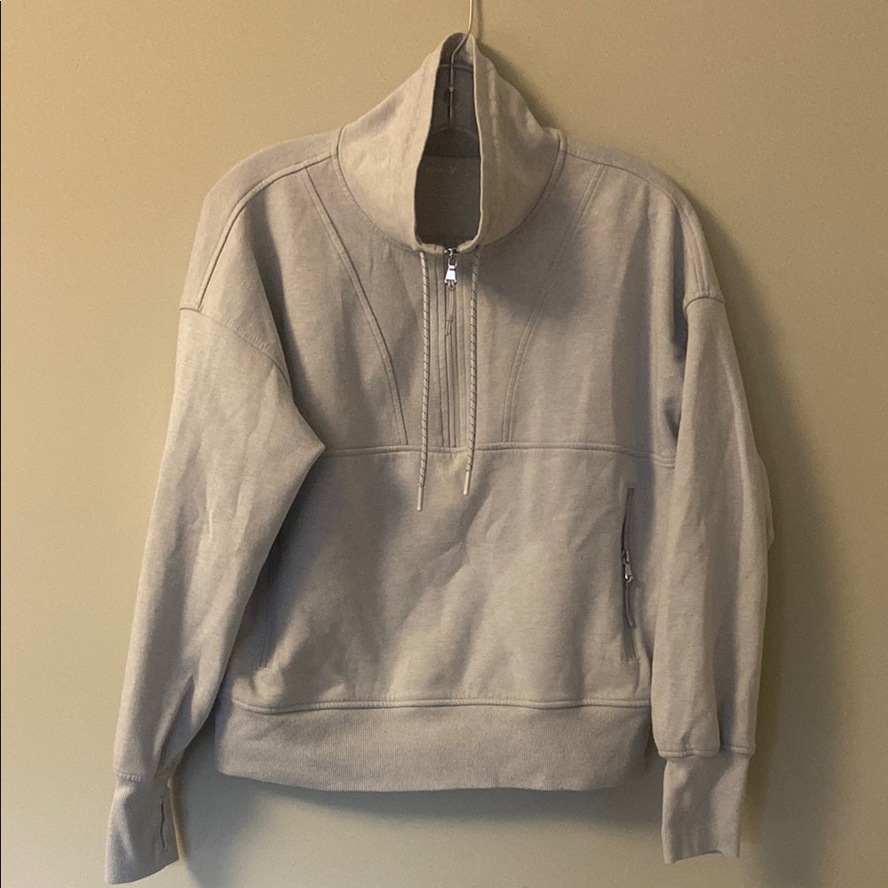 Old Navy Gray 1/4 Zip Up Sweater with High Collar